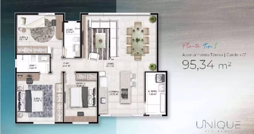 Apartamento 3/4 à venda na Avenida Priscila Dutra