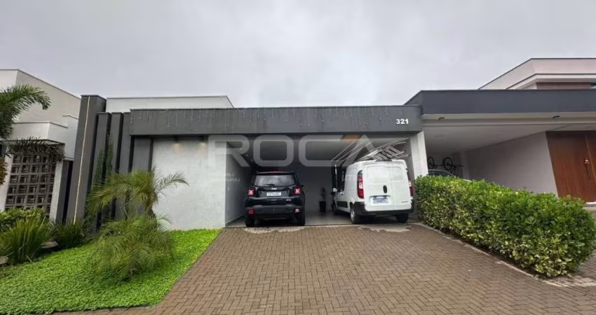 Casa térrea com 3 dormitórios e churrasqueira no Condomínio Village São Carlos IV