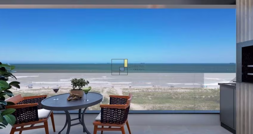 APTO PRÉDIO FRENTE MAR, 2 DORMITÓRIOS SENDO 1 SUITE, MEIA PRAIA NAVEGANTES.