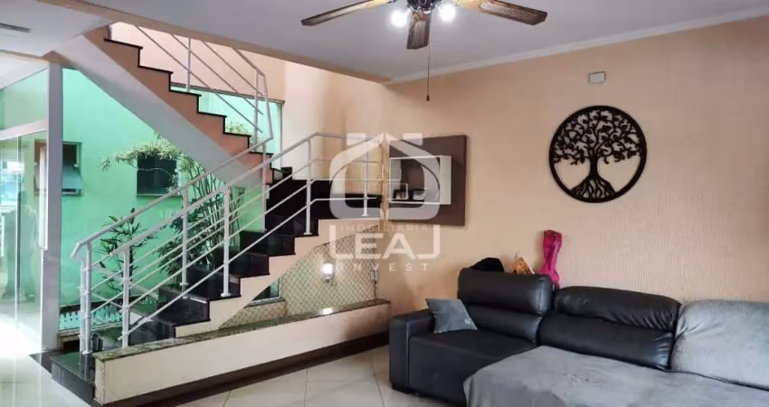 Sobrado à venda com 192m², 2 suítes, 4 vagas de garagem - R$ 798.000,00, Vila Assunção, Santo André