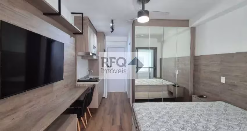 Studio moderno para locação em condomínio na vila mariana, são paulo-sp: 1 quarto, 1 sala, 1 banheiro, 28m². venha conferir!