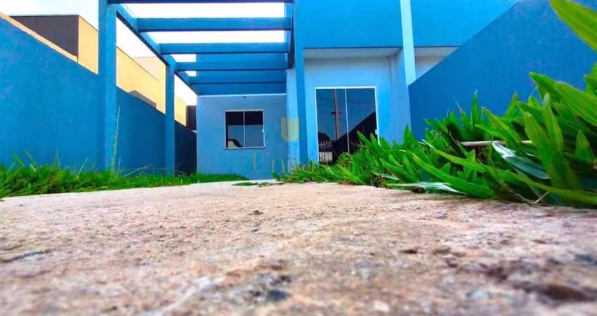 LINDA CASA NOVA COM TERRENO EM RUA SEM SAÍDA
