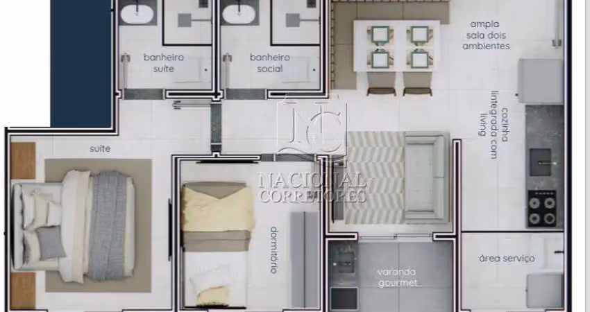 Apartamento à venda, 2 quartos, 1 suíte, 1 vaga, campestre - santo andré/sp
