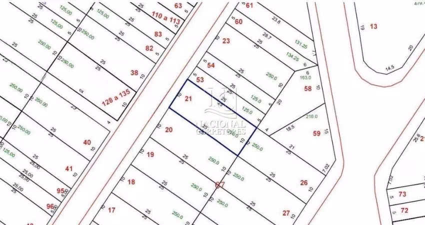 Terreno à venda, 250 m² por R$ 585.000,00 - Parque João Ramalho - Santo André/SP