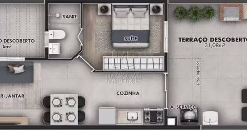 Cobertura Sem Condomínio à venda, 2 quartos, 1 suíte, 2 vagas, Vila Pires - Santo André/SP