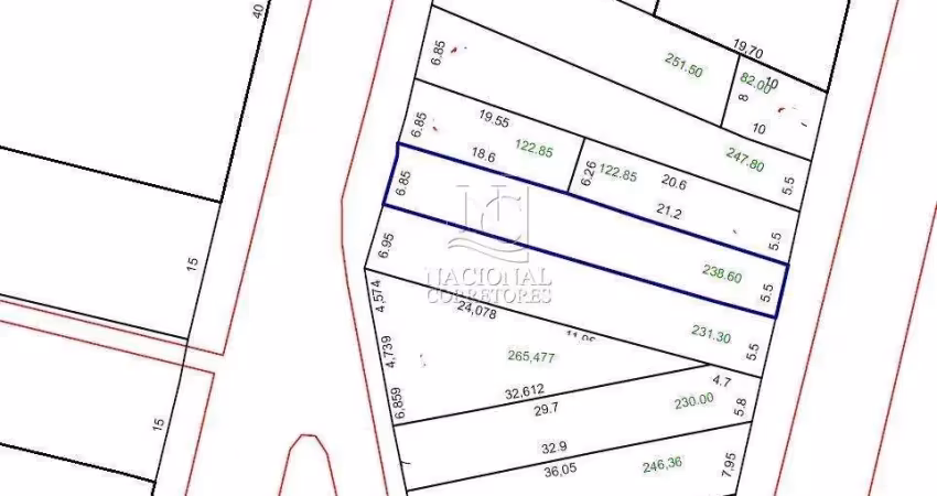 Terreno à venda, 240 m² por r$ 2.000.000,00 - centro - santo andré/sp