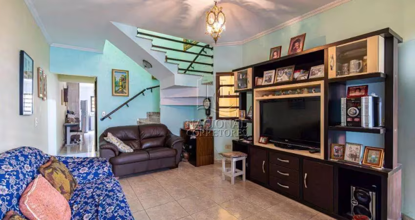 Sobrado com 3 dormitórios à venda, 201 m² - parque das nações - santo andré/sp