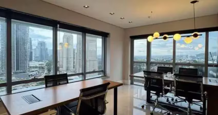 Rr8279 sala comercial mobiliada 54m² edifício monte carlo - oportunidade - 1 vaga de garagem - barueri, sp - ótima localização - 18 do forte