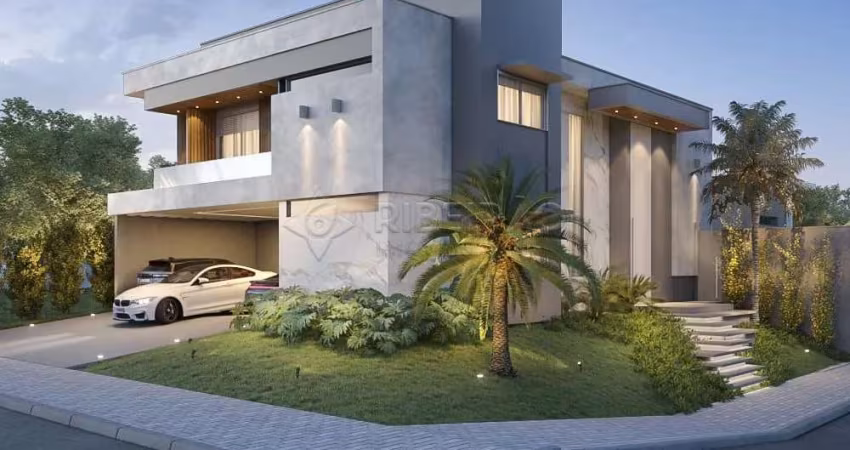 Sobrado de esquina  em condomínio fechado  com 05 suites, armários planejados, ar condicionado, closet e 01 hidro.