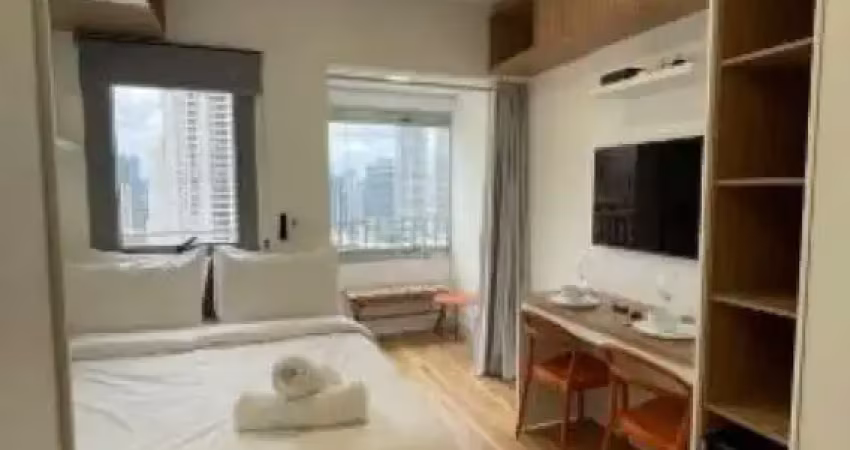 Condomínio be urban  no brooklin, studio residencial mobiliado de 20m² com 1 dormitório, sem vaga.