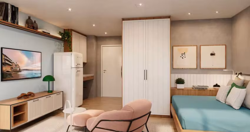 Viva benx casa do ator na vila olímpia, studio mobiliado de 24m² com 1 suíte, sem vaga.