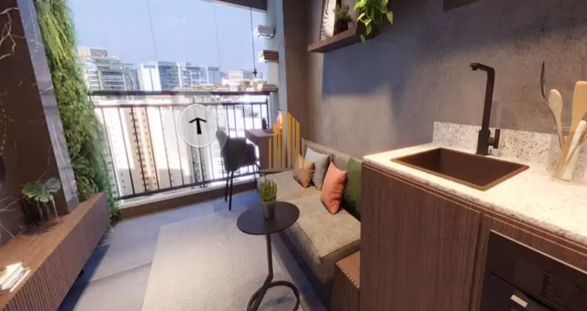 Condomínio nex one teodoro,  pinheiros - apartamento de 25m² com 1 dormitório, 1 banheiro e varanda