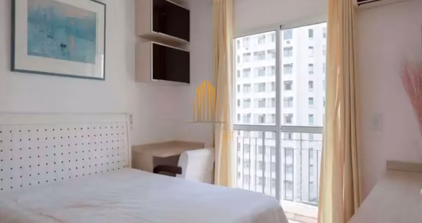 Condomínio edifício central park, na república, apartamento de 30m², 1 dormitório, sacada e todo mob