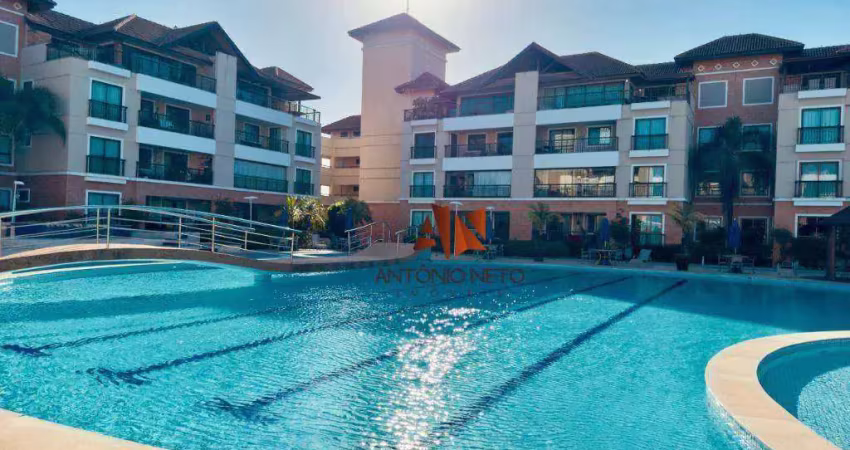 Apartamento à venda, 65 m² por r$ 570.000 - porto das dunas - aquiraz/ce