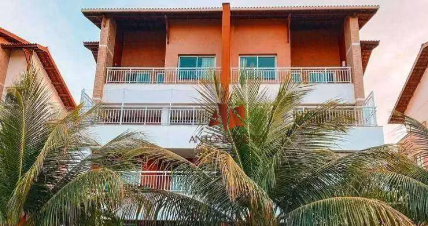 Cobertura com 4 dormitórios à venda, 195 m² por r$ 810.000,00 - porto das dunas - aquiraz/ce