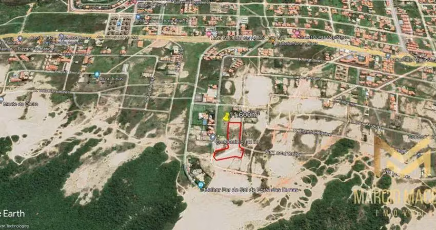 Terreno à venda, 11600 m² por r$ 2.850.000,00 - porto das dunas - aquiraz/ce