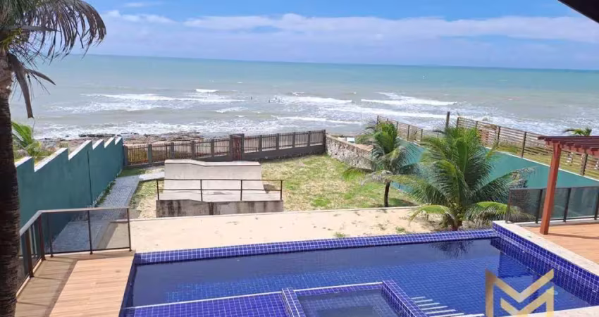 Casa pé na areia com 4 suítes à venda, 225 m² por r$ 2.700.000 - taíba - são gonçalo do amarante/ce