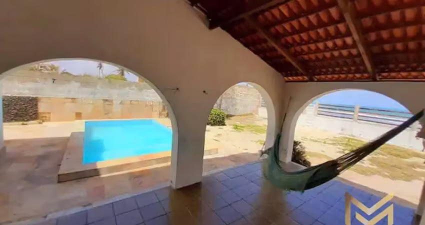 Vendo casa de praia pé na areia 7 dormitórios, 450 m² por r$ 600.000 - praia do presídio - aquiraz/ce