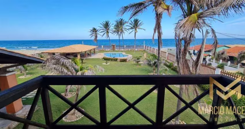 Casa pé na areia com 6 suítes à venda, 394 m² por r$ 3.000.000 - morro branco - beberibe/ce