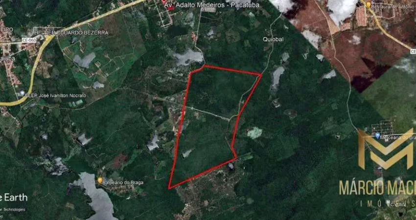 Terreno à venda, 3400000 m² por r$ 68.000.000,00 - alto do são joão - pacatuba/ce