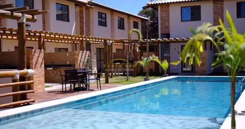 Casa duplex em imbassaí – 2 quartos, varanda gourmet, infraestrutura completa a 800m da praia