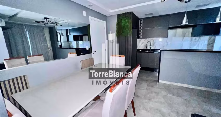 Apartamento mobiliado, locação, 02 dormitórios, 1 vaga, sacada com churrasqueira, 62m², condomínio