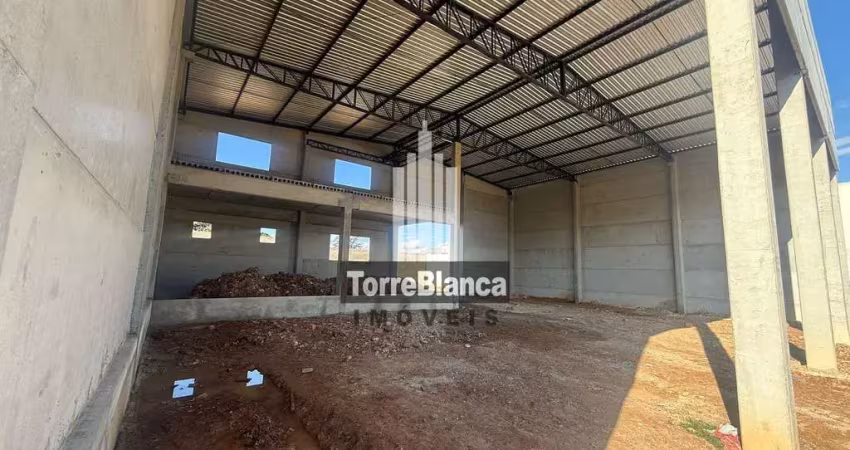 Galpão / barracão para locação, pé direito alto, mezanino, 2 banheiros, 500 m², neves - ponta gross