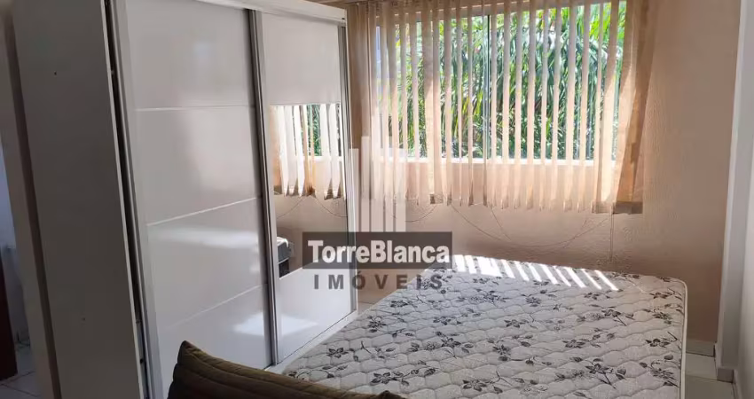 Locação - kitnet mobiliado, 1 quarto, 1 vaga, próximo ao campus uepg, condomínio universiflat plus,