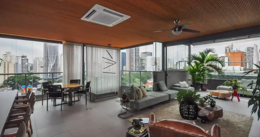 Cobertura duplex sofisticada de 330 m² - campo belo - são paulo/sp