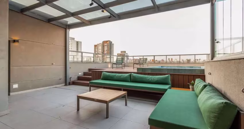 Belíssima cobertura de 332 m², com 3 suítes e 4 vagas  no campo belo, são paulo-sp