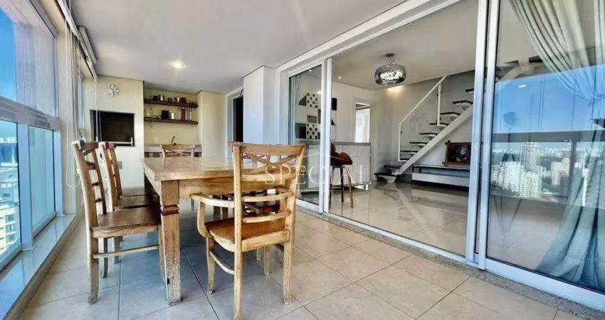 Cobertura à venda disponível próxima ao shopping morumbi com 3 suítes/jacuzzi/churrasqueira, 221 m² - brooklin - são paulo/sp
