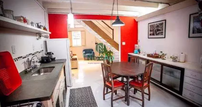 Pinheiros, casa sobrado residencial de 110m² com 2 dormitórios, 1 suíte e 1 vaga de garagem