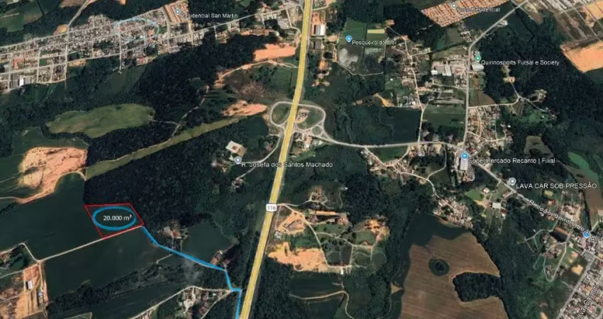 Linda área de 20.000 m² no jardim veneza (fazenda rio grande)
