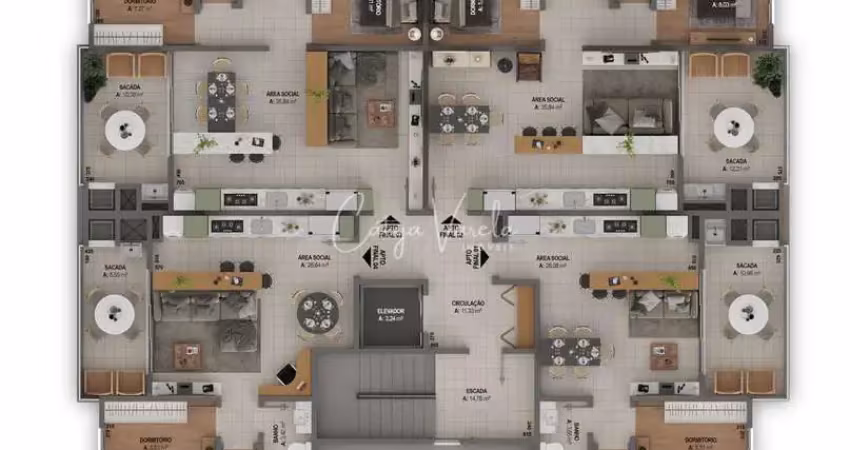Apartamento com 3 quartos à venda na Rua Josefina Deboni, Pio X, Caxias do Sul