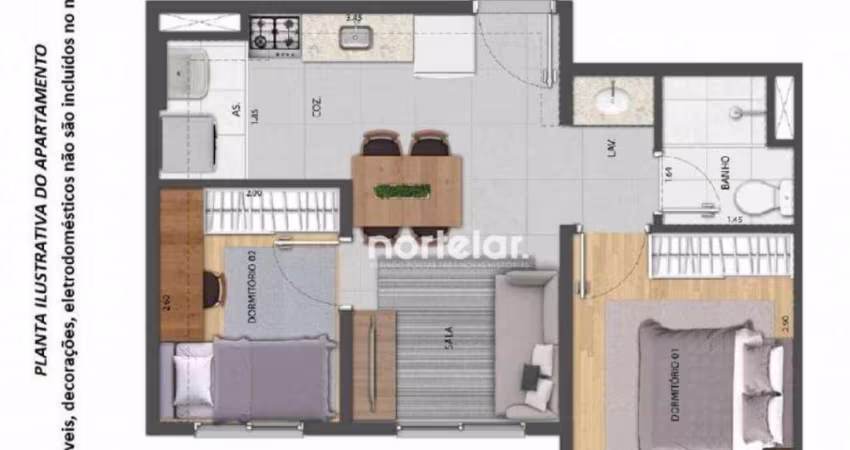 Apartamento com 2 dormitórios à venda, 35 m² por R$ 427.000,00 - Várzea da Barra Funda - São Paulo/SP