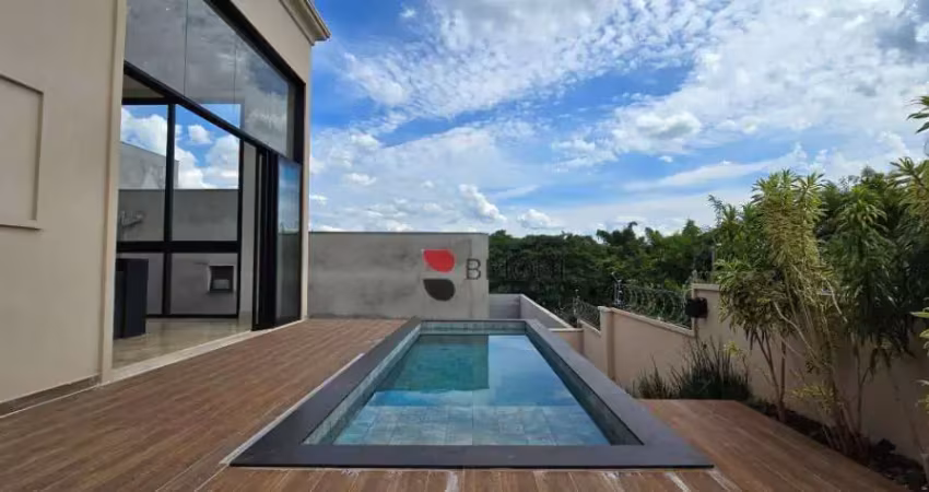 Casa alto padrão, com 280m², 3 quartos/suítes, à venda no condomínio arara vermelha em ribeirão preto/sp i imobiliária brioni imóveis
