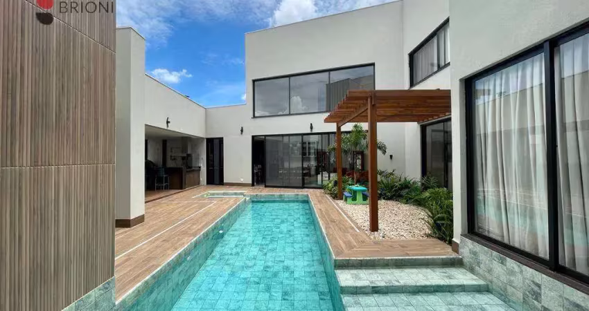 Casa sobrado alto padrão, com 442m², 5 quartos/suítes, à venda no condomínio siena em ribeirão preto/sp i imobiliária brioni imóveis