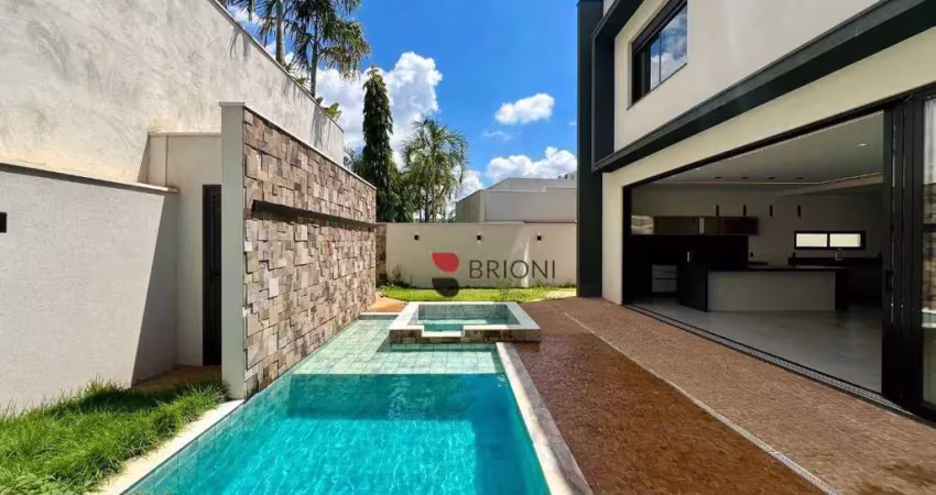 Casa sobrado alto padrão, com 353m², 4 quartos/suíte à venda em condomínio Alphaville, em Ribeirão Preto I Imobiliária Brioni imóveis