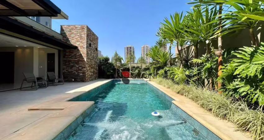 Casa sobrado de alto padrão a venda, com 506 m no condomínio borda do parque a venda em ribeirão preto