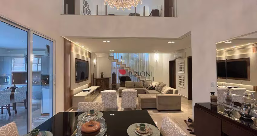 Casa sobrado alto padrão com 265 m², 04 quartos à venda no condomínio vila romana em ribeirão preto/sp i imobiliária brioni imóveis