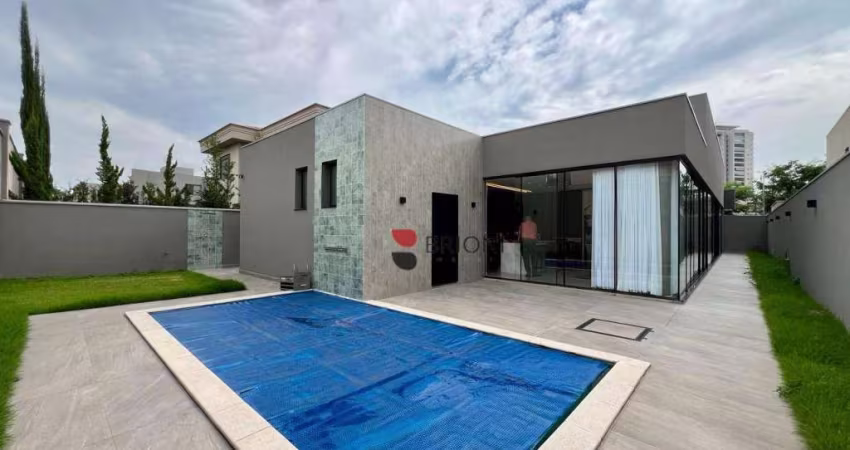 Casa térrea alto padrão, com 368m², 4 quartos/suítes, à venda no Condomínio Buganvile em Ribeirão Preto/SP I Imobiliária Brioni imóveis