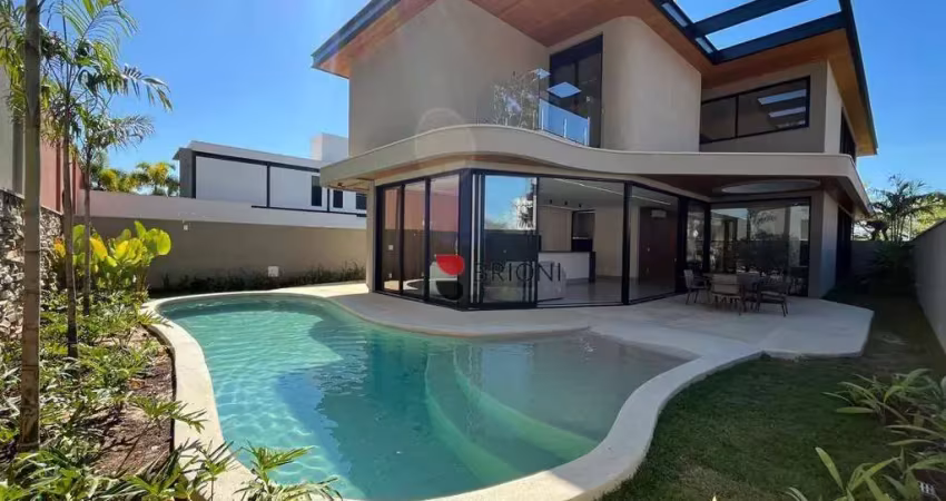Casa sobrado alto padrão com 403 m², 4 quartos suítes à venda no condomínio bela vista em ribeirão preto/sp i imobiliária brioni imóveis