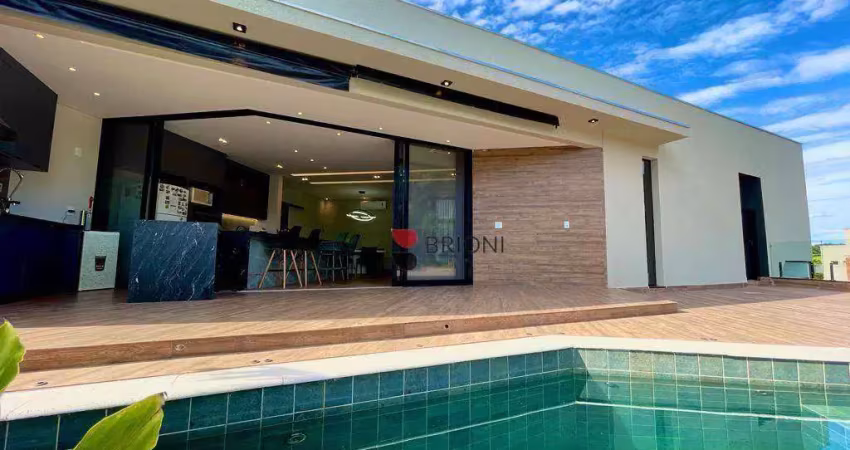 Casa alto padrão com 254m², 4 quartos/suítes à venda no condomínio alphaville 3 em ribeirão preto/sp i imobiliária brioni imóveis