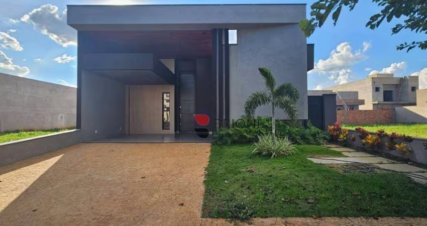 Casa térrea alto padrão em Condomínio Vivendas da Mata, com 164,50m², 3 quartos/suítes, à venda em Ribeirão Preto/SP I Imobiliária Brioni Imóveis
