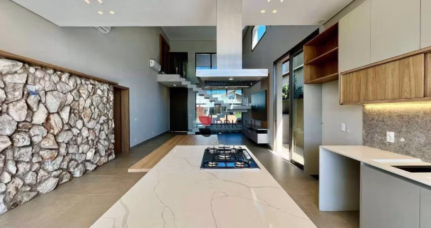 Casa térrea alto padrão com 276,50m², 5 quartos sendo 3 suítes, à venda no Condomínio Quinta dos Ventos, Brioni Imóveis, Ribeirão Preto