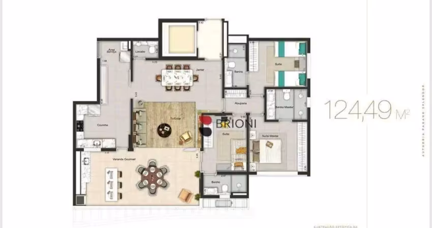 Apartamento com 3 dormitórios à venda, 111 m² por r$ 1.054.741,27 - jardim olhos d'água - ribeirão preto/sp