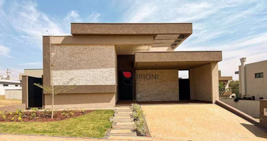 Casa térrea alto padrão com 213m², 3 quartos/suítes, à venda no condomínio alto do castelo em ribeirão preto/sp i imobiliária brioni imóveis