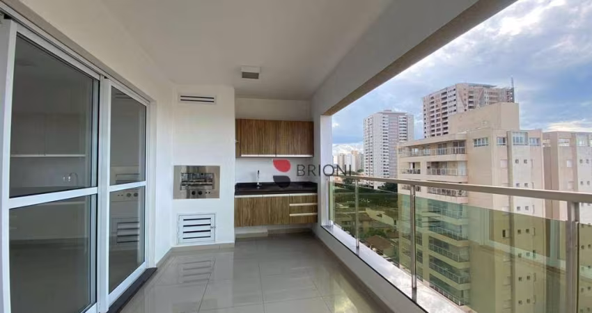 Apartamento alto padrão com 135m², 3 quartos/suítes para locação no Edifício Central Park em Ribeirão Preto/SP I Imobiliária Brioni imóveis