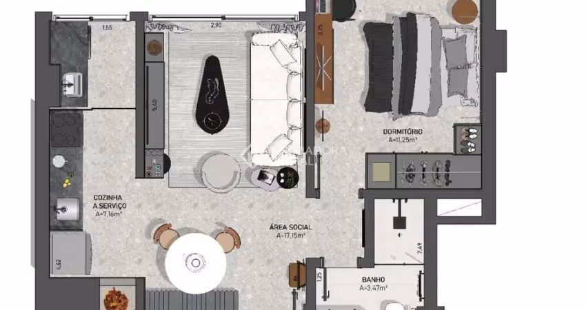 Apartamento com 1 quarto à venda na Rua Paulo Setúbal, 134, Passo da Areia, Porto Alegre