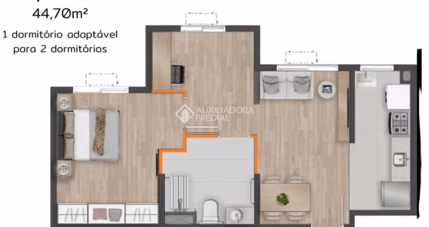 Apartamento com 1 quarto à venda na Rua Felipe Uebel, 1261, Santo André, São Leopoldo